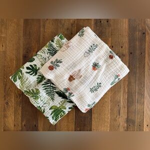 Little Unicorn - 2 pack swaddle blanket | Prickle Pots & Tropical Leaf